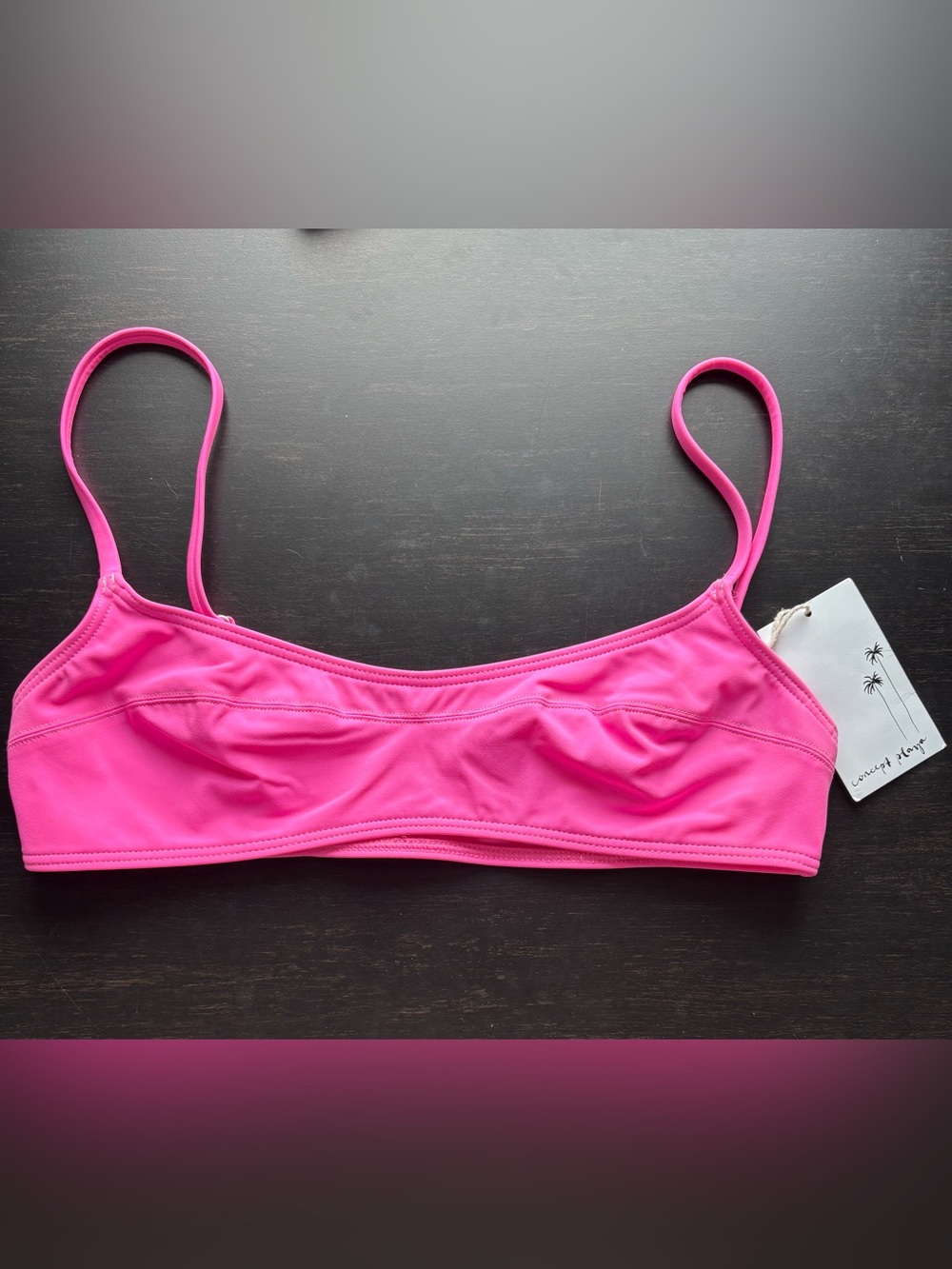 SOLID & STRIPED Hot Pink Bikini Bathing Suit Bralette/Top